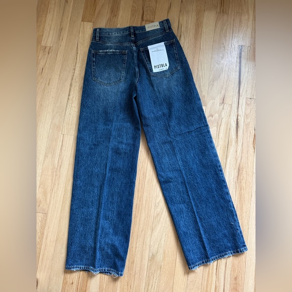NWT Pistola Tate High Rise Bowed Leg Jean - Fulton Wash - Picture 6 of 10